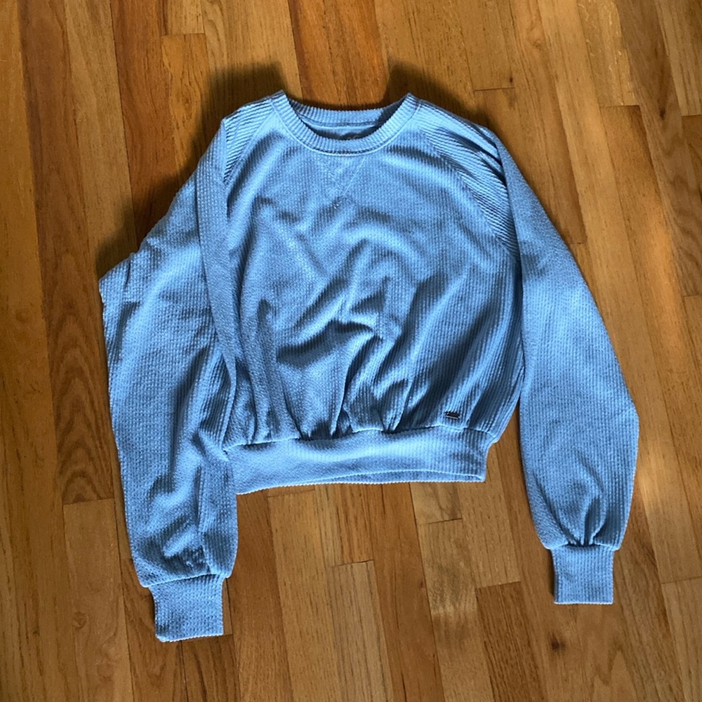 Hollister Blue Ribbed Sweater